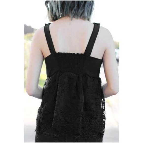 Black Embroidered Party Top S - Picture 5 of 5
